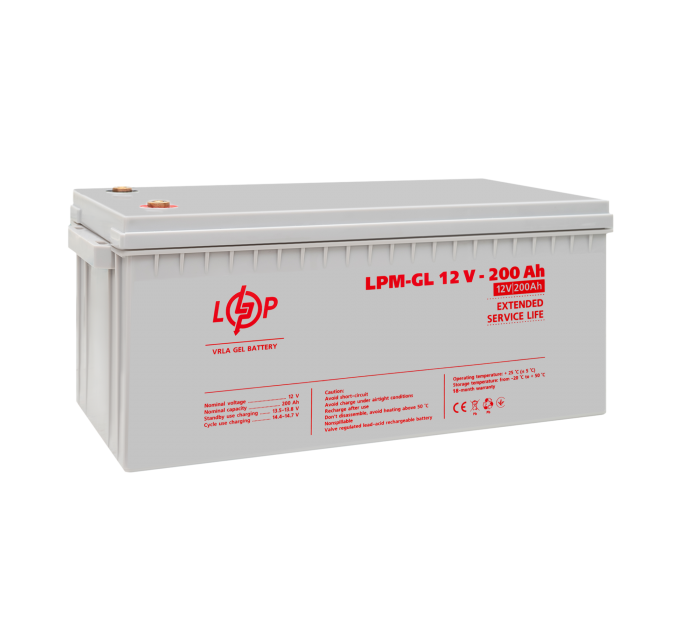 Акумулятор гелевий LPM-GL 12V - 200 Ah