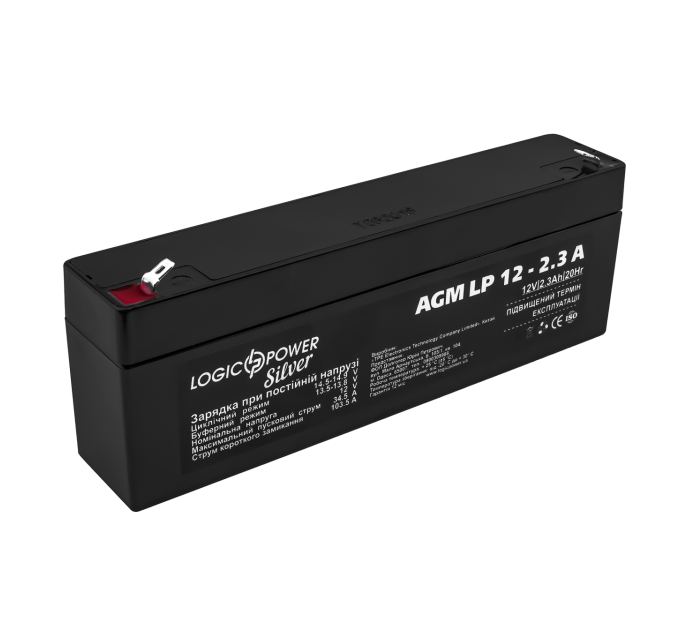 Акумулятор AGM LP 12V - 2.3 Ah Silver