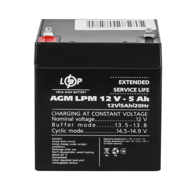 Акумулятор AGM LPM 12V - 5 Ah