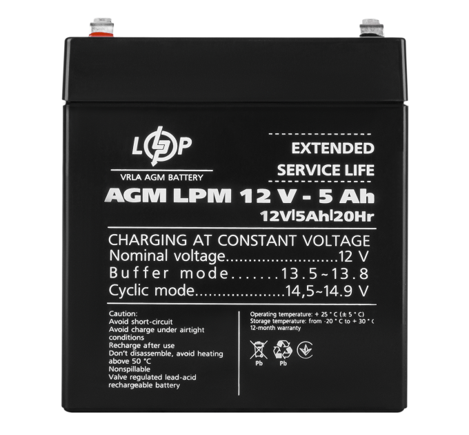 Акумулятор AGM LPM 12V - 5 Ah