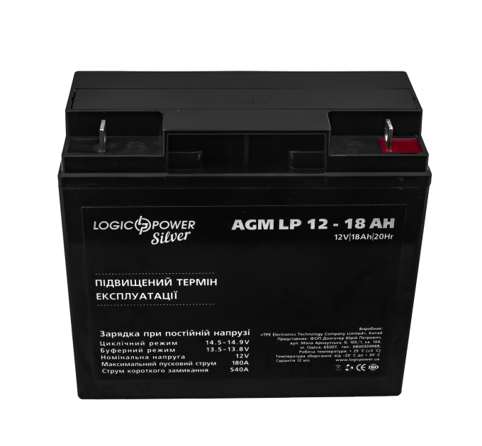 Акумулятор AGM LP 12V - 18 Ah Silver