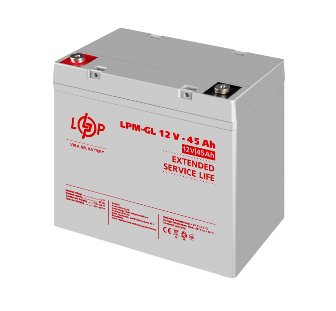 Акумулятор гелевий LPM-GL 12V - 45 Ah