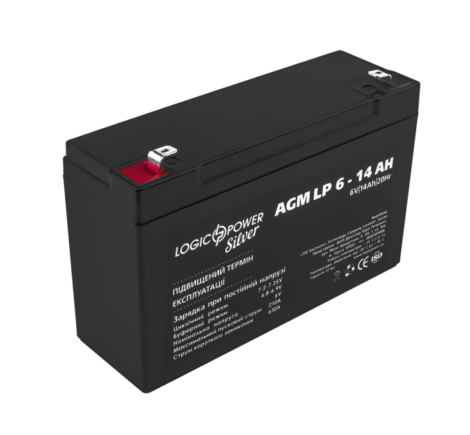 Акумулятор AGM LP 6V - 14 Ah Silver