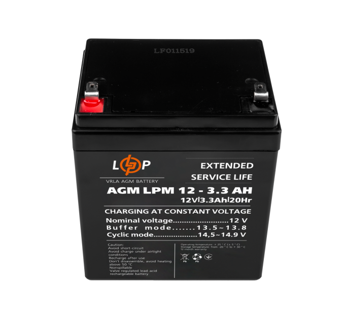 Акумулятор AGM LPM 12V - 3.3 Ah