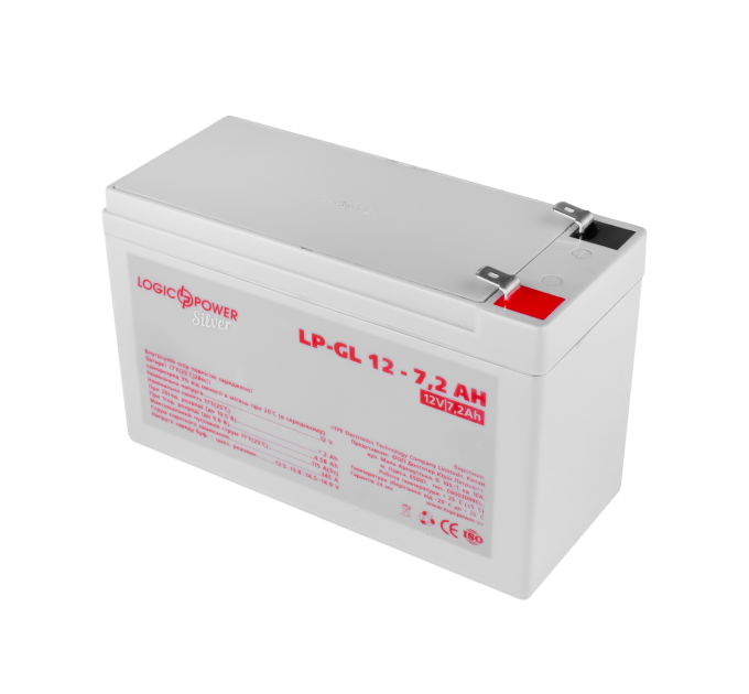 Акумулятор гелевий LP-GL 12V - 7.2 Ah Silver