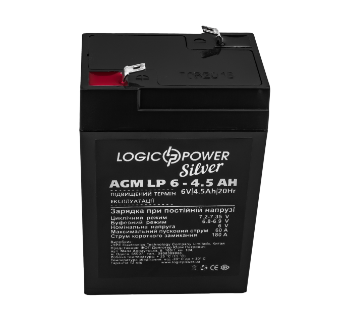 Акумулятор AGM LP 6V - 4.5 Ah Silver