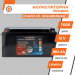 Акумулятор LP LiFePO4 12V (12,8V) - 180 Ah (2304Wh) (BMS 80A/40А) пластик