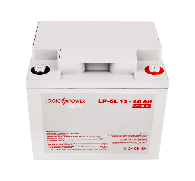 Акумулятор гелевий LP-GL 12V - 40 Ah Silver