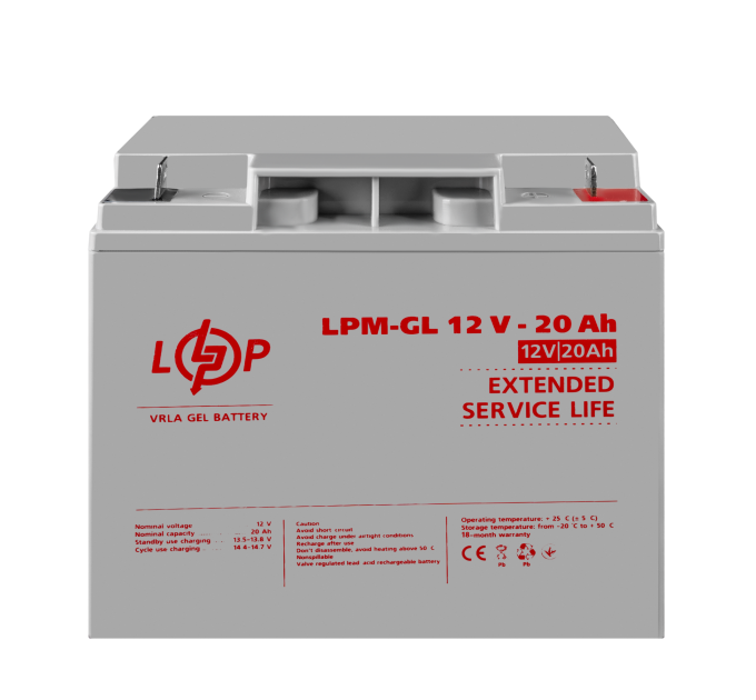 Акумулятор гелевий LPM-GL 12V - 20 Ah