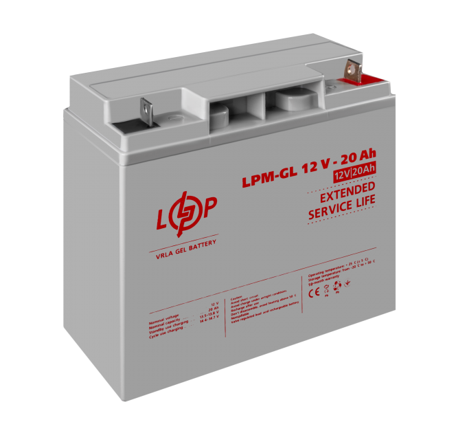 Акумулятор гелевий LPM-GL 12V - 20 Ah