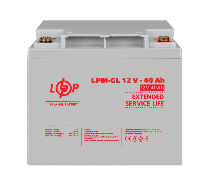 Акумулятор гелевий LPM-GL 12V - 40 Ah