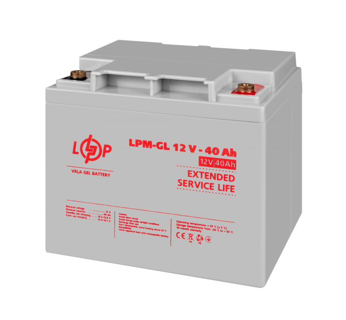 Акумулятор гелевий LPM-GL 12V - 40 Ah