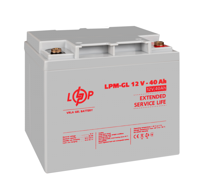 Акумулятор гелевий LPM-GL 12V - 40 Ah