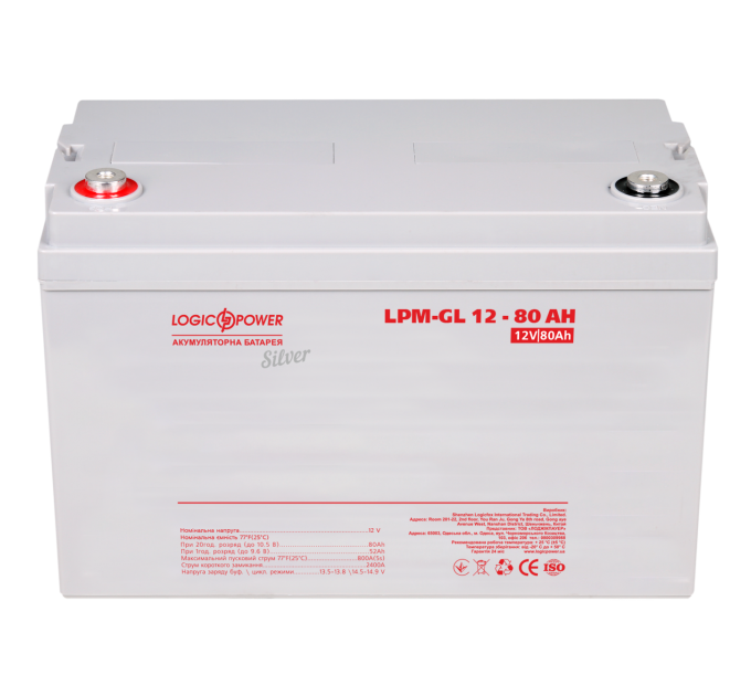 Акумулятор гелевий LP-GL 12V - 80 Ah Silver