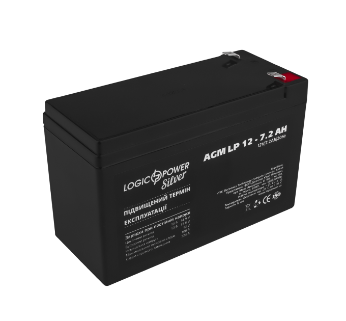 Акумулятор AGM LP 12V - 7.2 Ah Silver