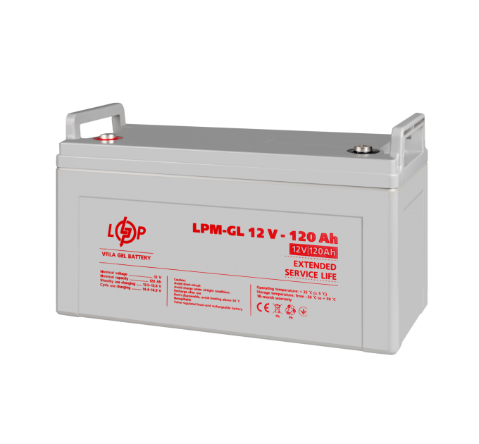 Акумулятор гелевий LPM-GL 12V - 120 Ah