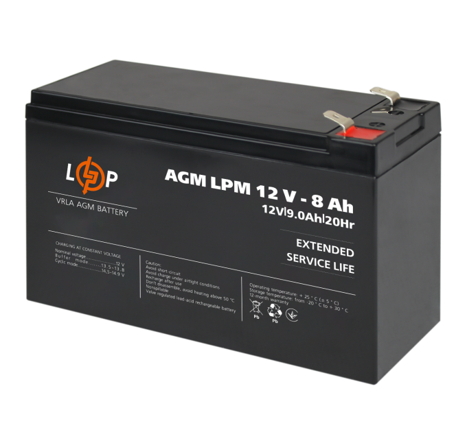 Акумулятор AGM LPM 12V - 8 Ah
