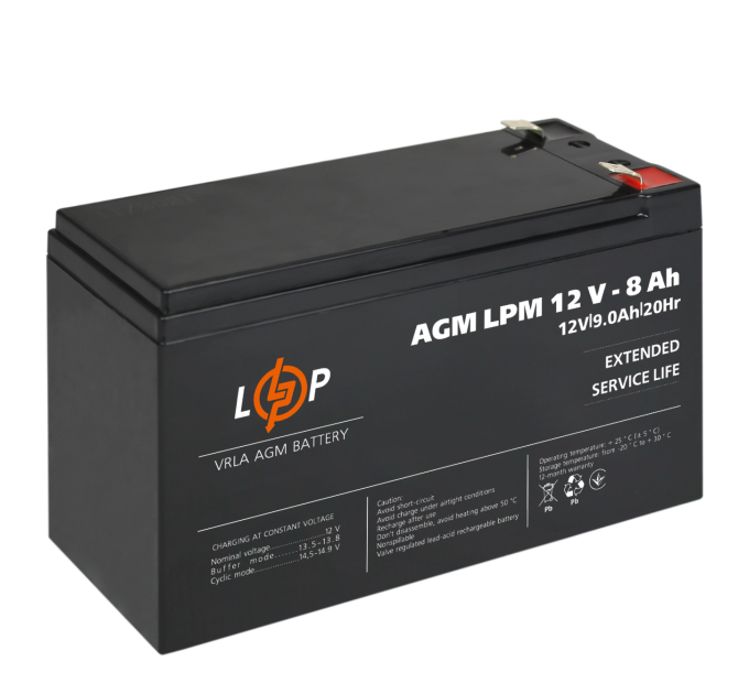 Акумулятор AGM LPM 12V - 8 Ah