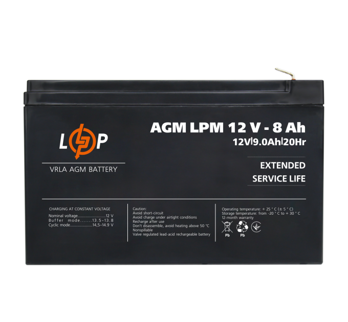 Акумулятор AGM LPM 12V - 8 Ah