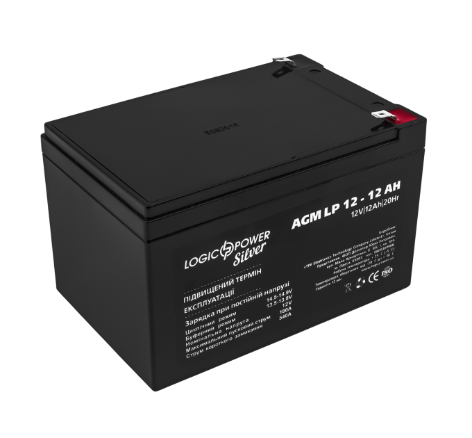 Акумулятор AGM LP 12V - 12 Ah Silver