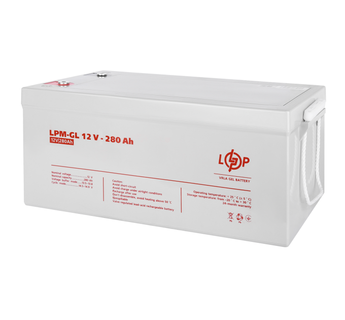 Акумулятор гелевий LPM-GL 12V - 280 Ah