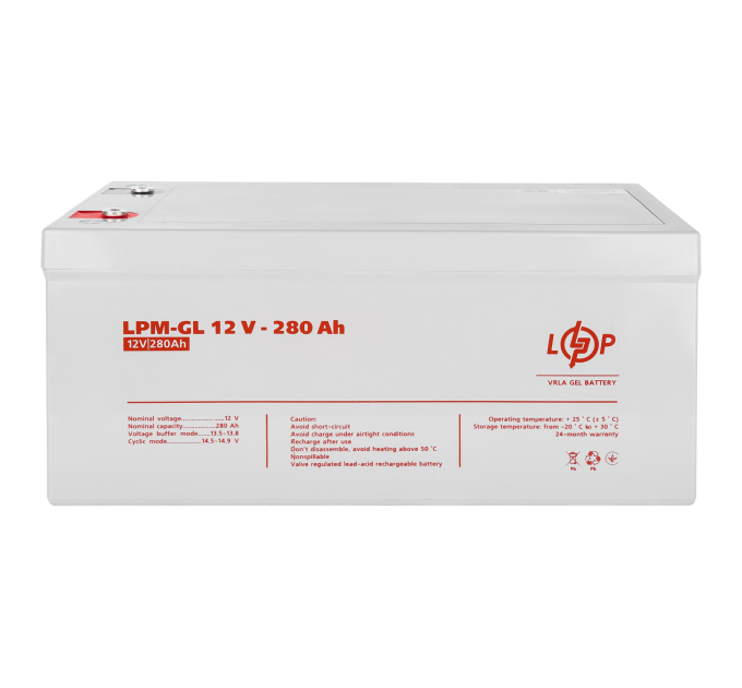 Акумулятор гелевий LPM-GL 12V - 280 Ah