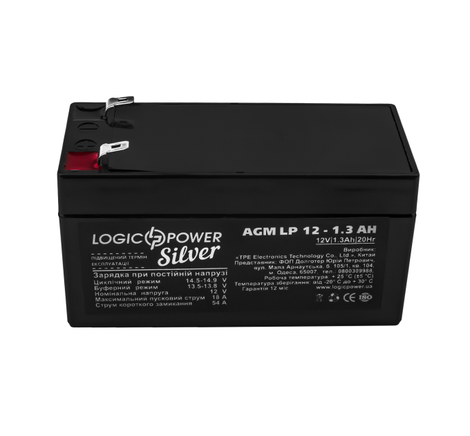Акумулятор AGM LP 12V - 1.3 Ah Silver