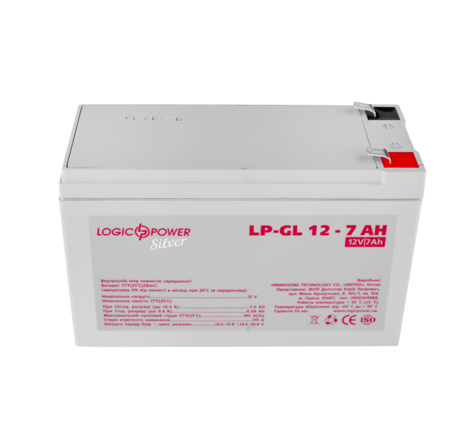 Акумулятор гелевий LP-GL 12V - 7 Ah Silver