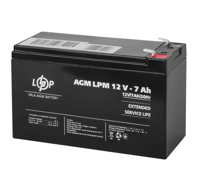 Акумулятор AGM LPM 12V - 7 Ah