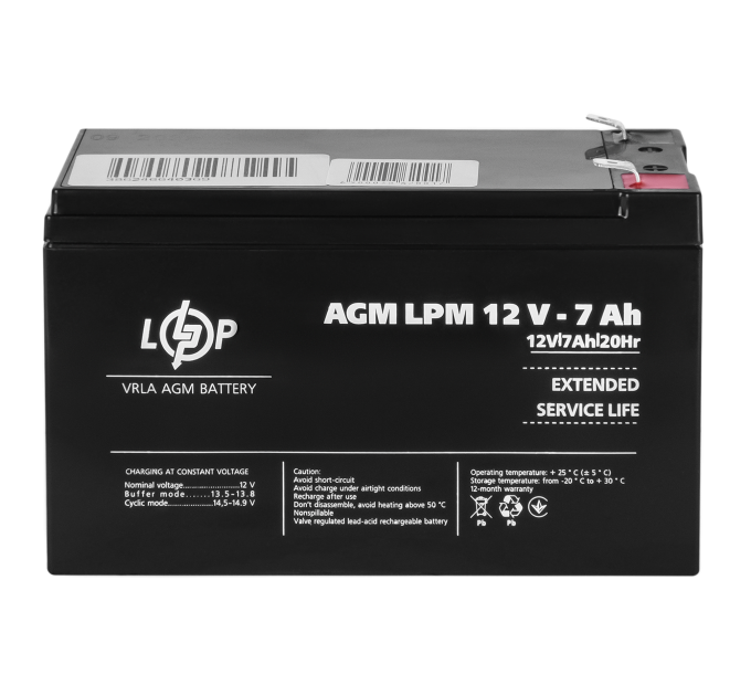 Акумулятор AGM LPM 12V - 7 Ah