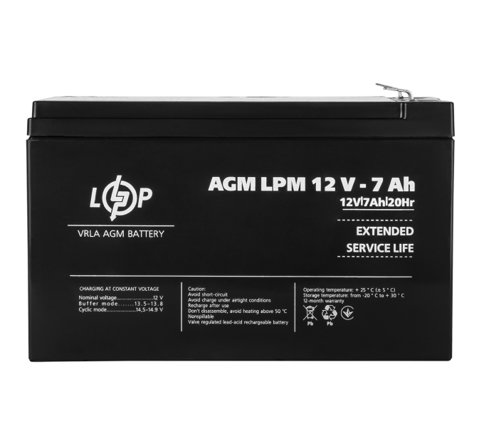 Акумулятор AGM LPM 12V - 7 Ah