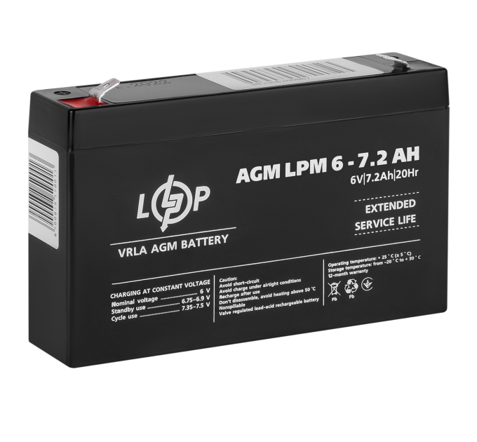 Акумулятор AGM LPM 6V - 7.2 Ah