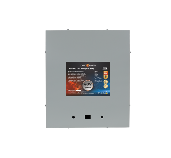 Акумулятор LP LiFePO4 48V (51,2V) - 90 Ah (4608Wh) (BMS 150A) металл