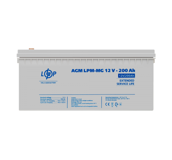 Акумулятор мультигелевий LPM-MG 12V - 200 Ah