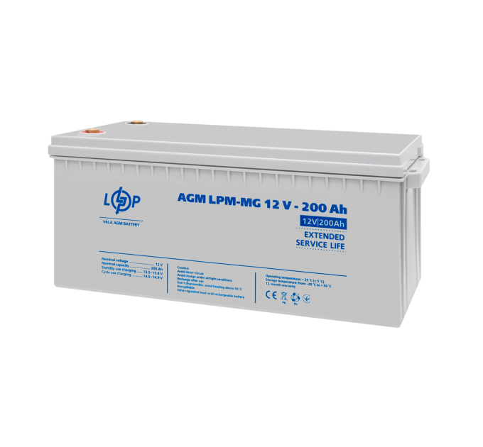 Акумулятор мультигелевий LPM-MG 12V - 200 Ah