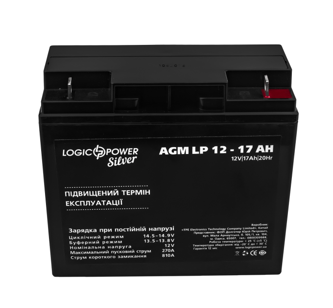 Акумулятор AGM LP 12V - 17 Ah Silver
