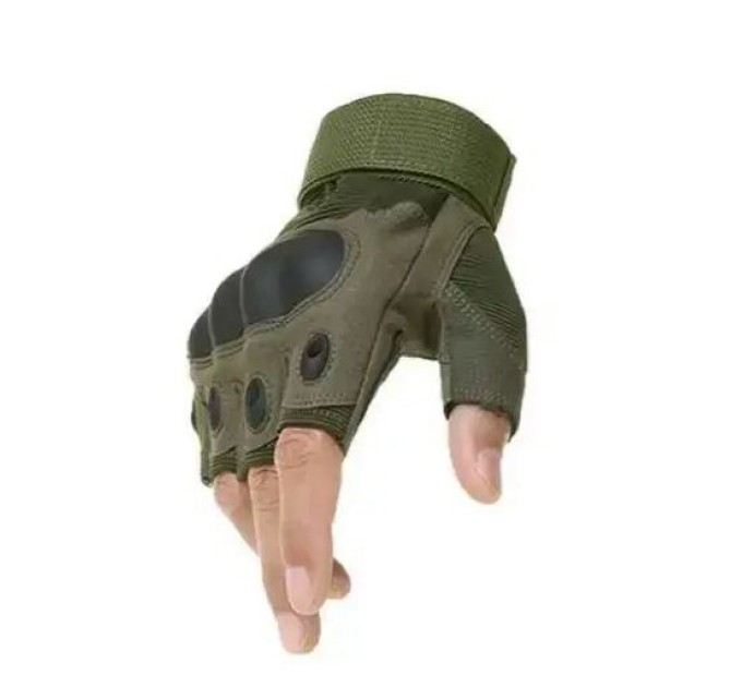 Тактичні рукавички з відкритими пальцями (L)