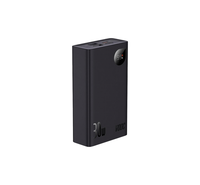 Зовнішній акумулятор Baseus Adaman 2 Metal Digital Display 30W 20000mAh Чорний (VOOC) (PPAD050001)