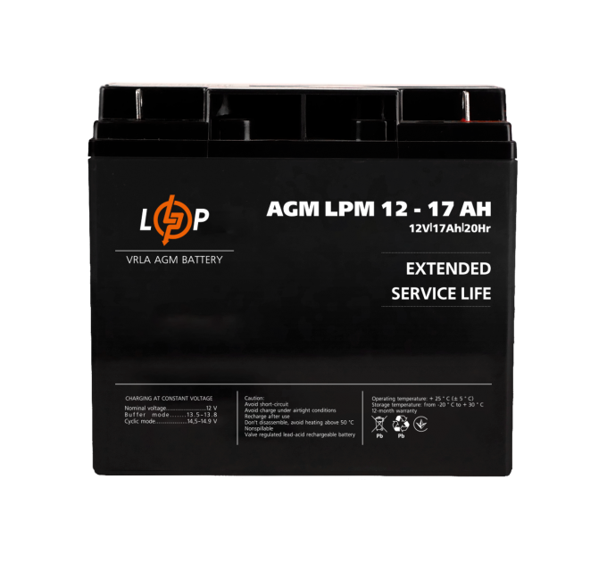 Акумулятор AGM LPM 12V - 17 Ah (2020)
