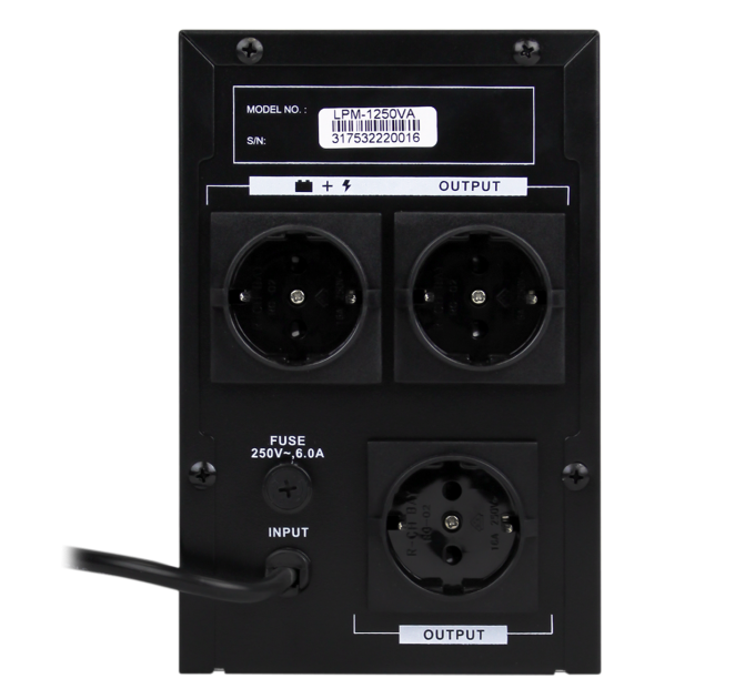 Лінійно-інтерактивне ДБЖ LPM-1250VA (875Вт)