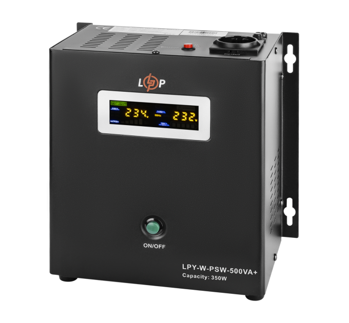 ДБЖ з правильною синусоїдою 12V LPY-W-PSW-500VA+(350Вт)5A/10A