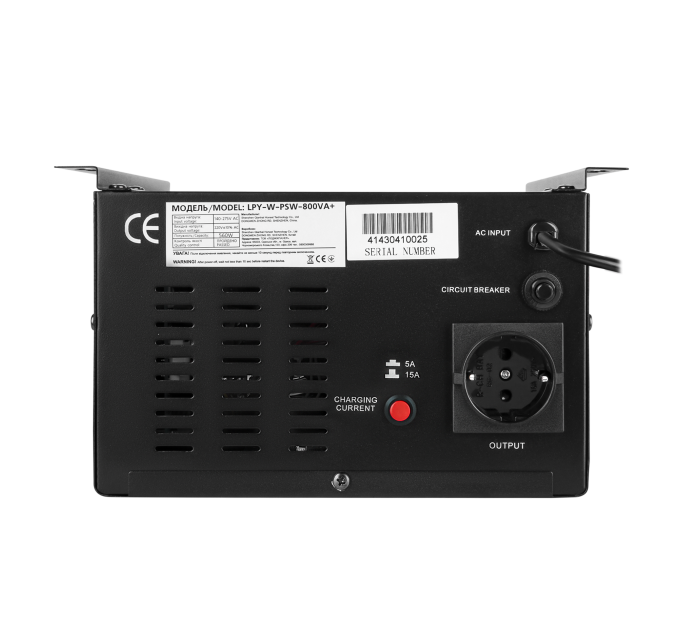 ДБЖ з правильною синусоїдою 12V LPY-W-PSW-800VA+(560Вт)5A/15A