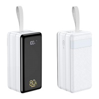 Зовнішній акумулятор Remax Chinen 80000mAh QC 22.5W LED лампа білий (RPP-291)
