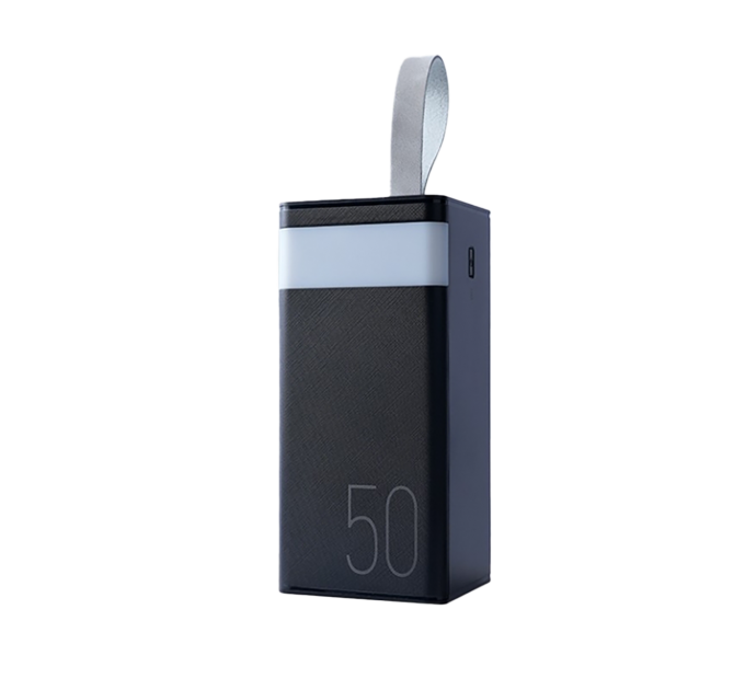 Зовнішній акумулятор Remax Chinen 50000mAh QC 22.5W LED лампа Чорний (RPP-321)