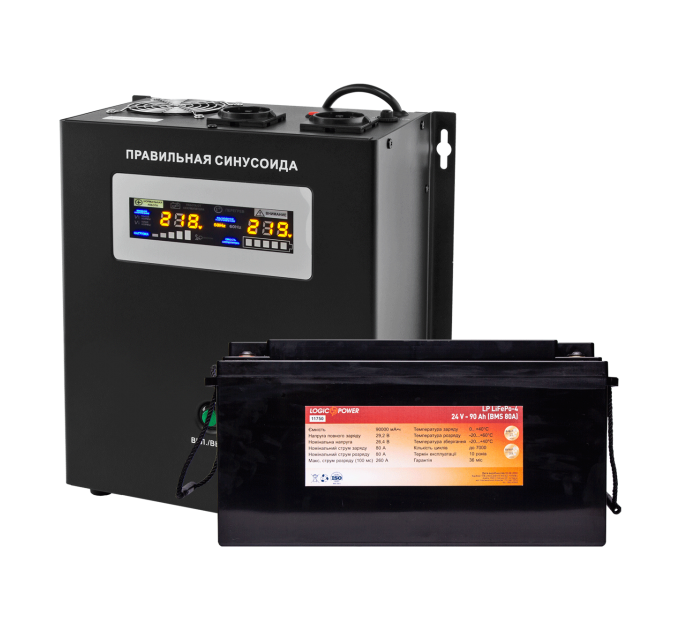 Комплект резервного живлення LP (LogicPower) ДБЖ + літієва (LiFePO4) батарея (UPS W2500VA + АКБ LiFePO4 2600W)