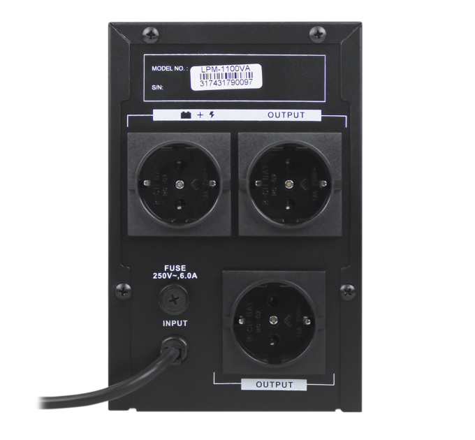 Лінійно-інтерактивне ДБЖ LPM-1100VA (770Вт)