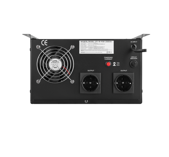 ДБЖ з правильною синусоїдою 24V LPY-W-PSW-2500VA+(1800Вт)10A/20A