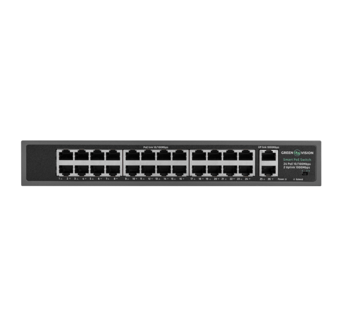Комутатор мережевий POE GV-017-D-24+2PG