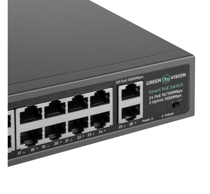 Комутатор мережевий POE GV-017-D-24+2PG