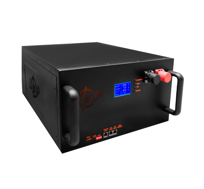 Акумулятор LP LiFePO4 51,2V - 160 Ah (8192Wh) (BMS 200A/100А) LCD метал RM Smart